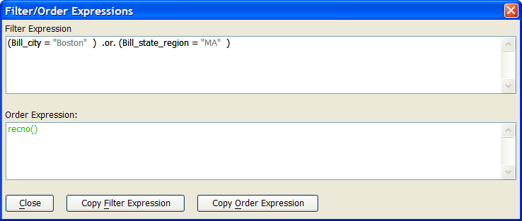 Filter Order Express