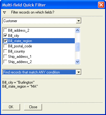 Quick Filter Multi