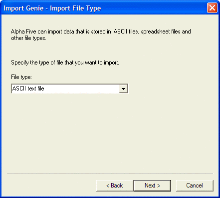 Import Genie File Type