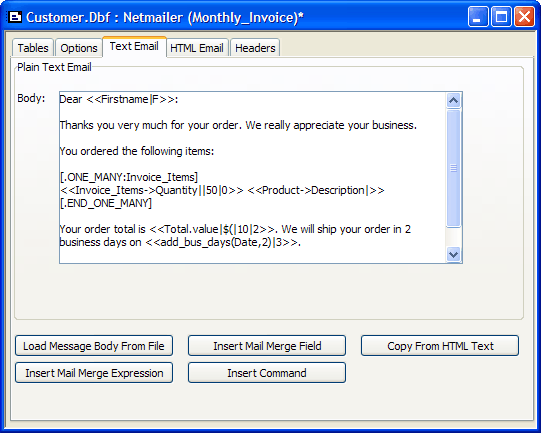 Nm Message Custom