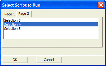 Picklist Dialog With Tabs