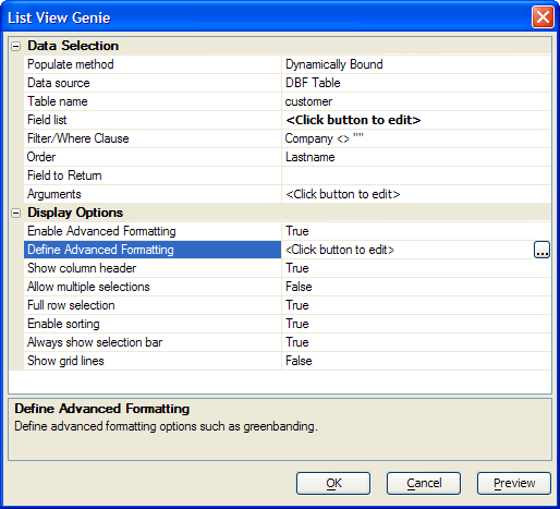 As List View Dialog
