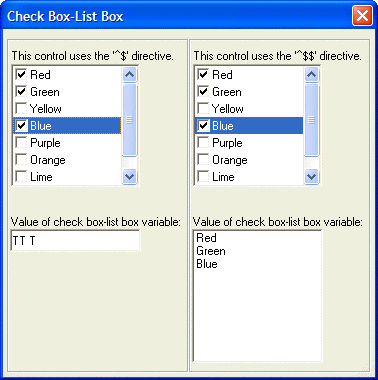 Xd Check Box List Box