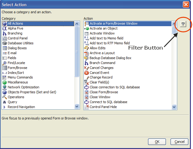 Filter Button Commented