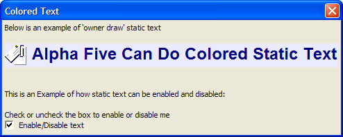 Xd Colored Static Text