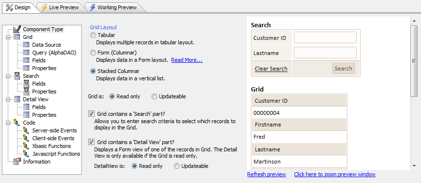 Wpt Grid Builder Component Type Menu