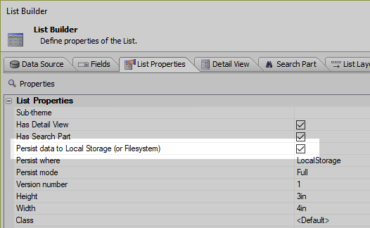 Persist data to Storage in List Builder