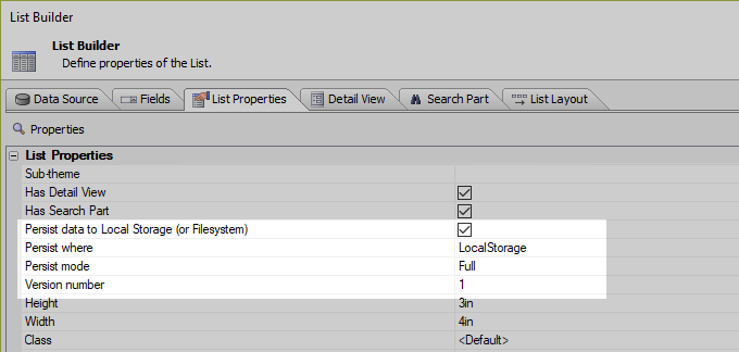 Persist data to Storage Checked