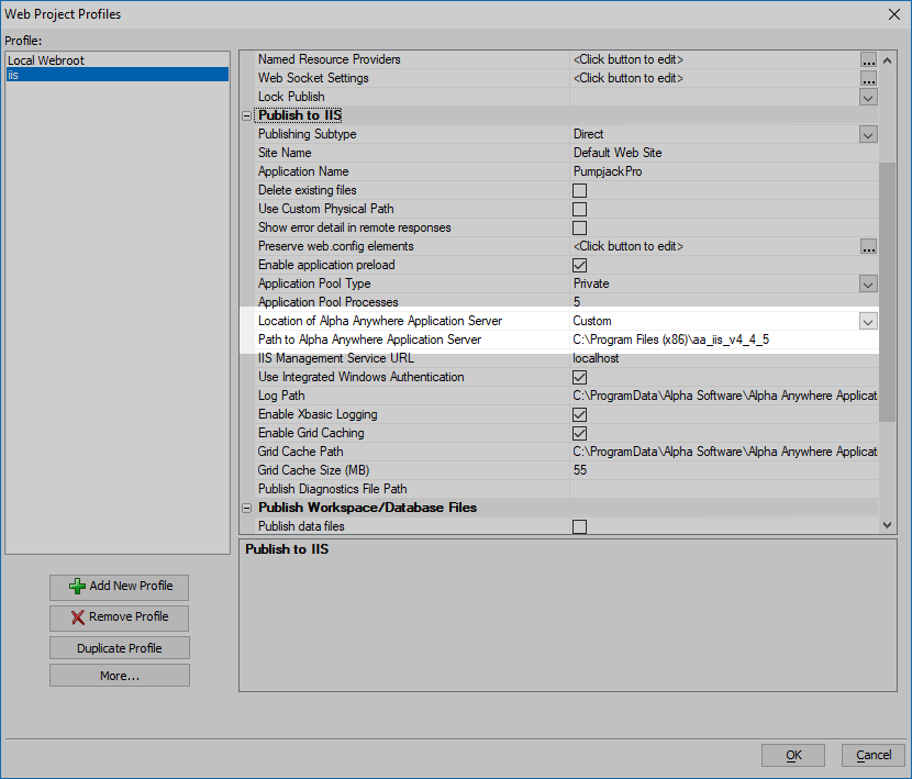 Iis Profile Existing