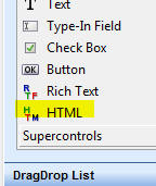 Report Htmllayoutcontrol